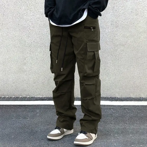 Men's Multiple Pockets Outdoor Leisure Retro Cargo Pants - Wayrates.com 