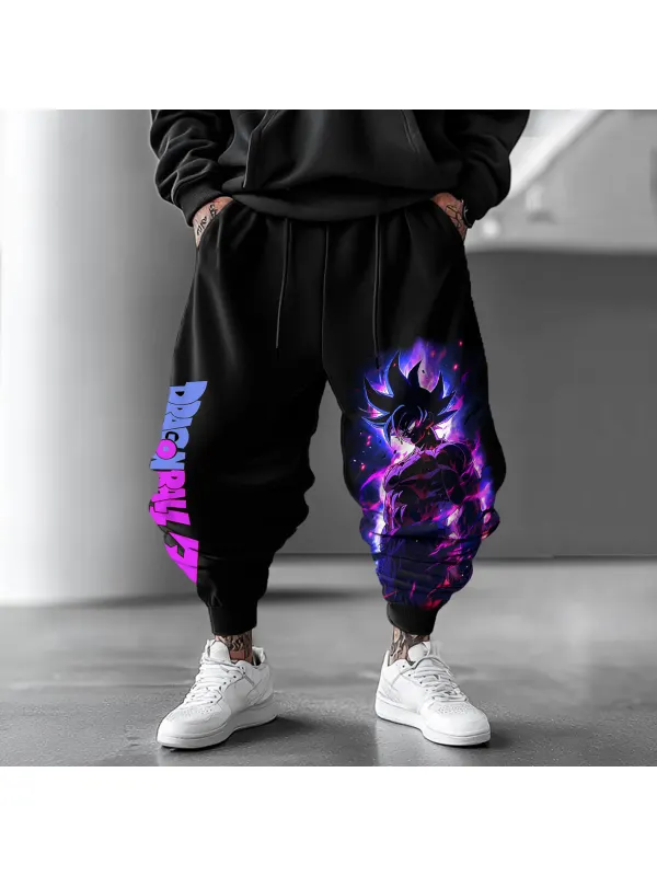 Unisex Anime Print Oversized Harem Pants - Shopyiyistories.com 