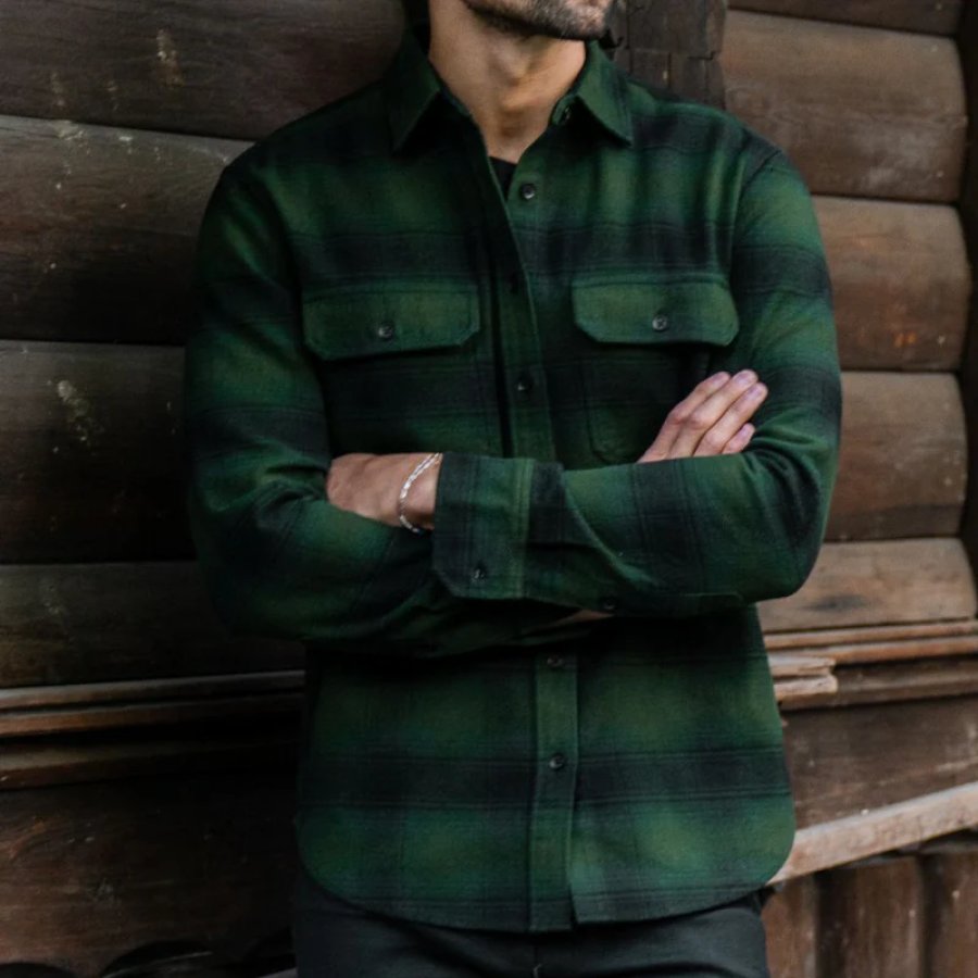 

Men's Outdoor Retro Collar Summit Flannel Shirt