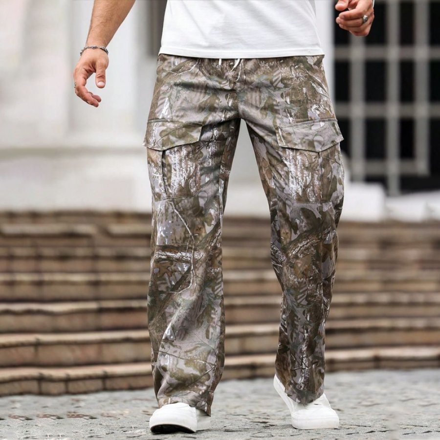 

Men's Camouflage Loose Multi Pocket Pants