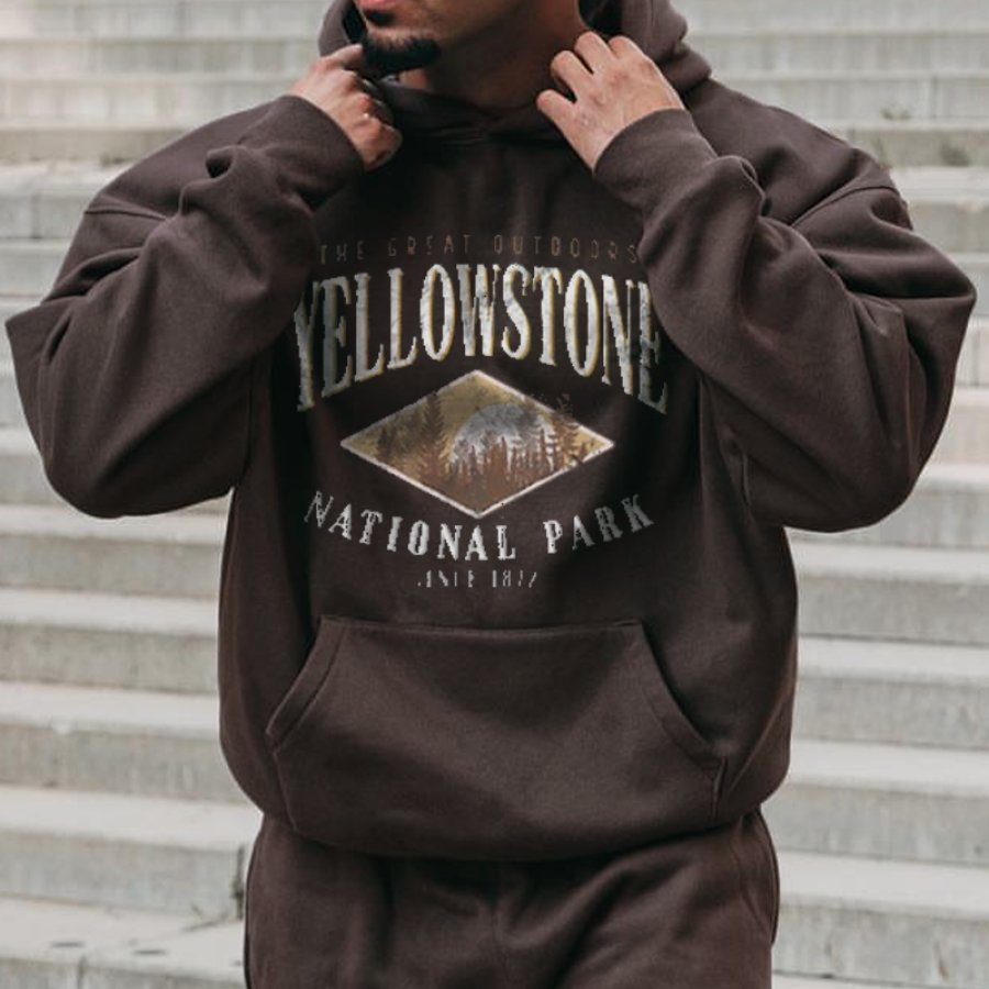 

Casual Vintage "YELLOWSTONE" Men's Sweatshirt