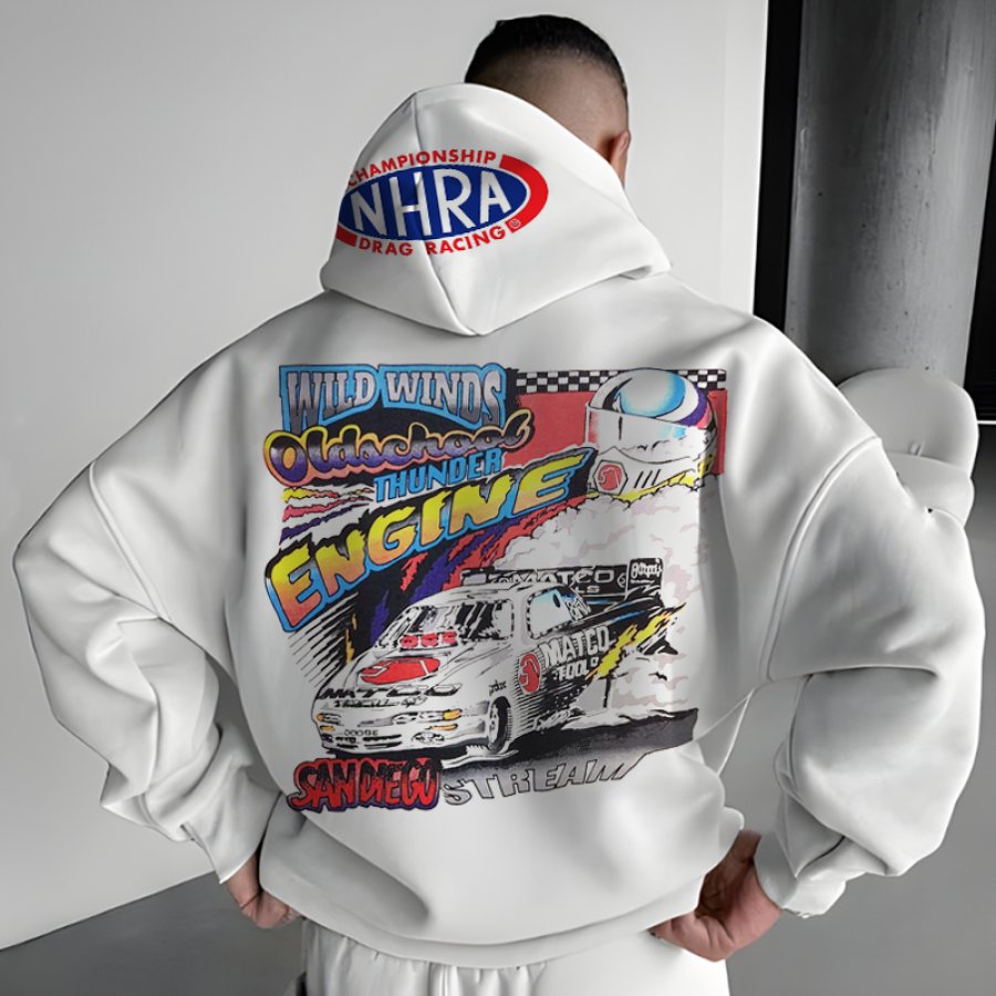 

Unisex Vintage Seattle International Raceway Racing NASCAR 1992 Valvoline Medium Racing Oversize Hoodie