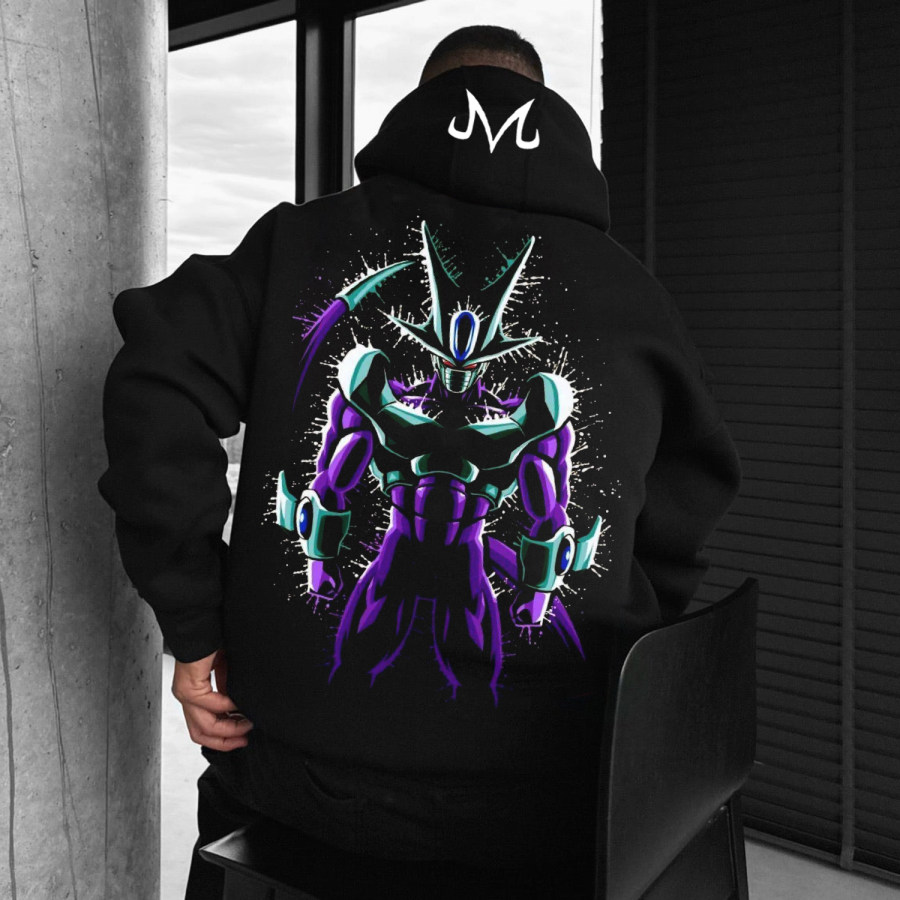 

Universal Simple Anime Print Casual Hoodie