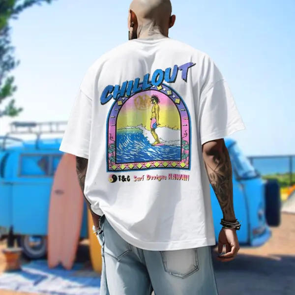 Unisex Vintage T&C Surf Designs Print Short Sleeve Oversize T-shirt - Anurvogel.com 