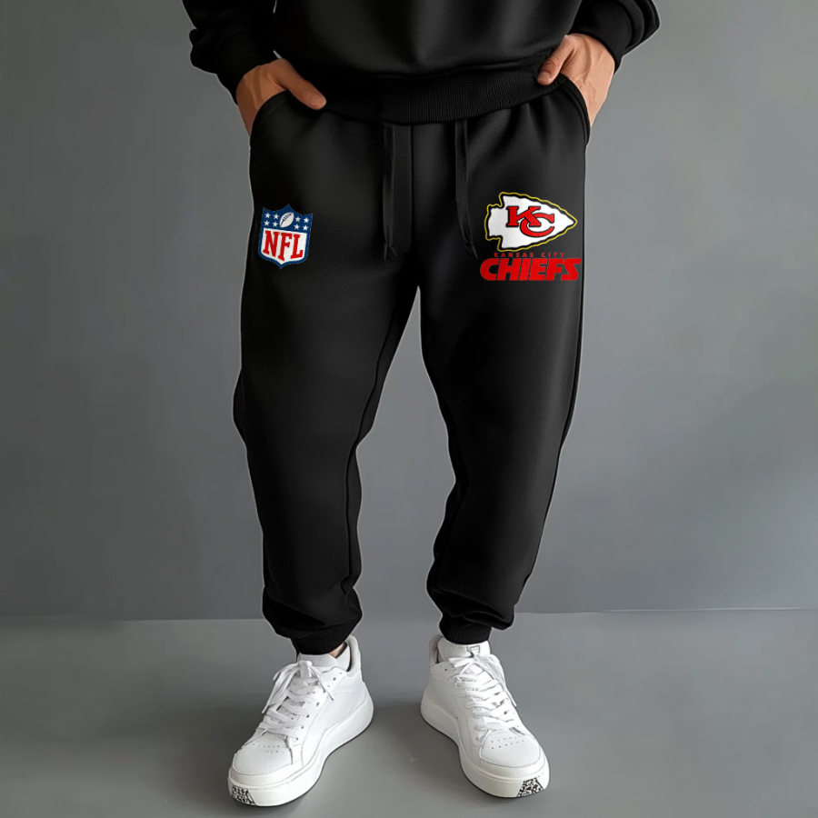 

Men's Vintage KC NFL Print Casual Sweatpants