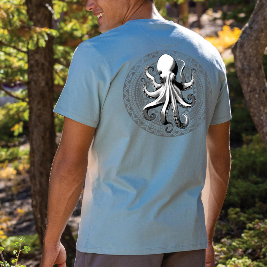 

Octopus Tribal Circle Short Sleeve Pima T-Shirt