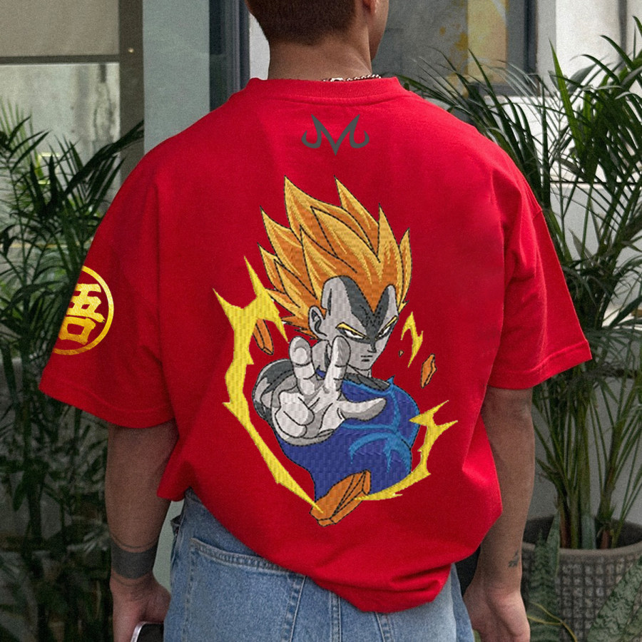 

Casual Anime Print Retro Short-sleeved T-shirt