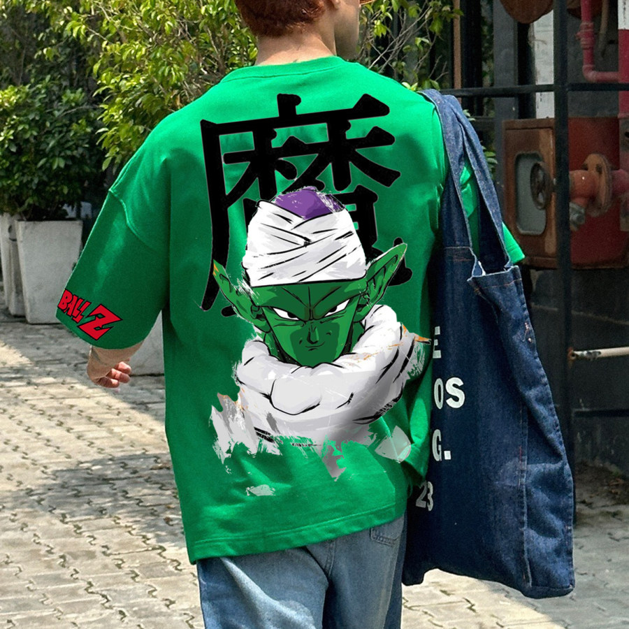 

Retro Casual Anime Print Oversized T-shirt