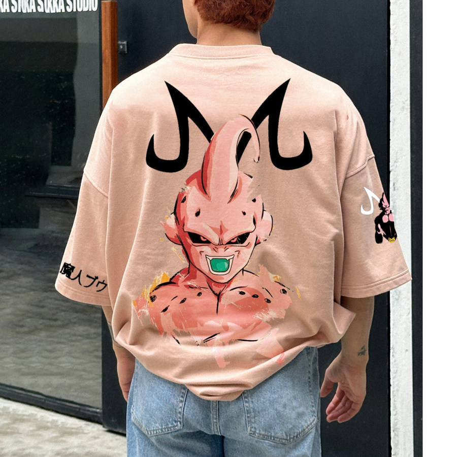 

Retro Casual Anime Print T-shirt