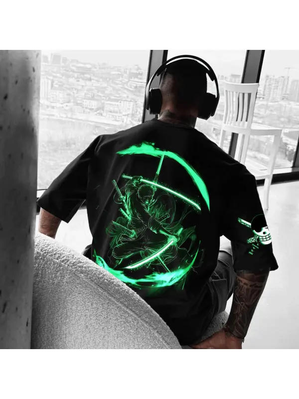Unisex Oversized Anime Print Gift T-shirt - Aptkoi.com 