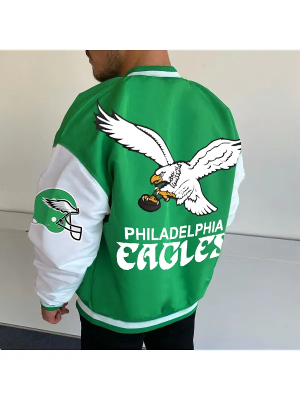Unisex Oversized Philadelphia Eagles Jacket - Aptkoi.com 