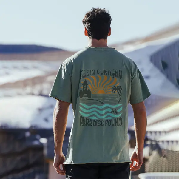 Summer Holiday Surf Print Cotton T-Shirt - Wayrates.com 