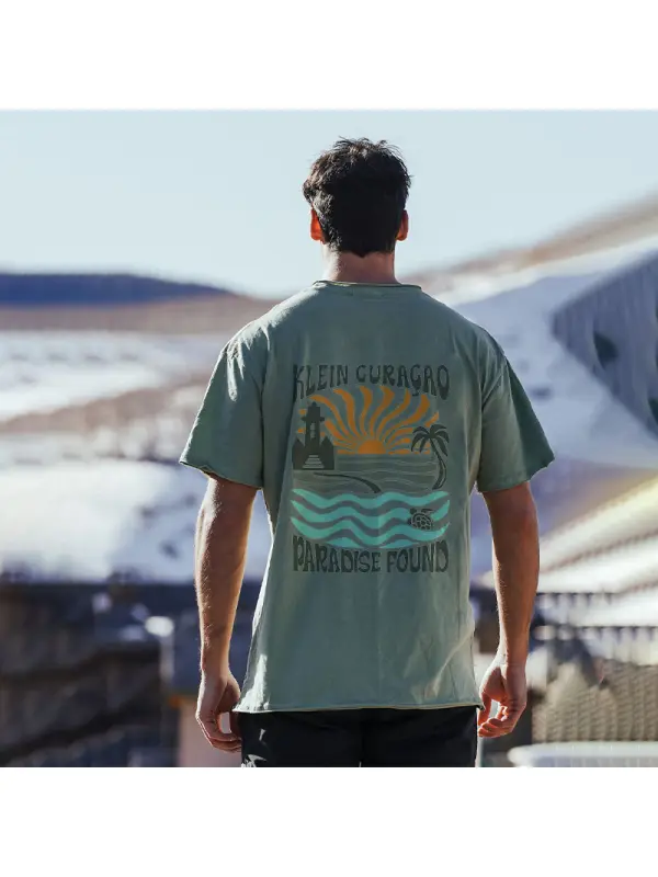 Summer Holiday Surf Print Cotton T-Shirt - Ootdmw.com 