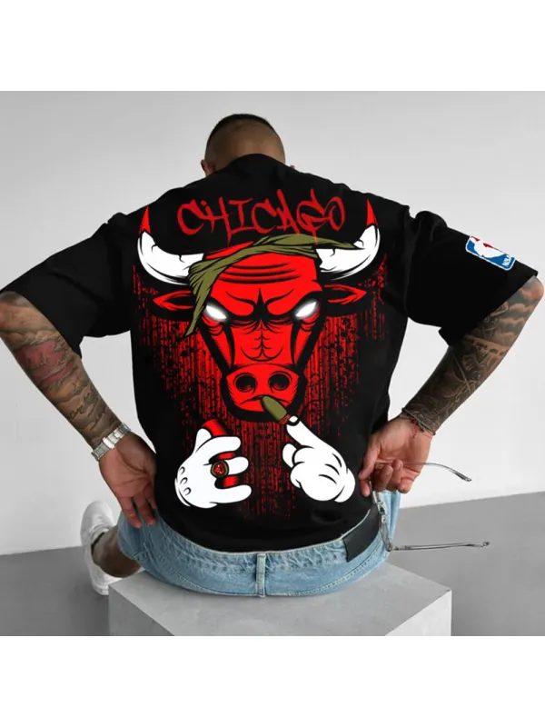 Unisex Oversized Basketball Print Casual Tee - Localziv.com 