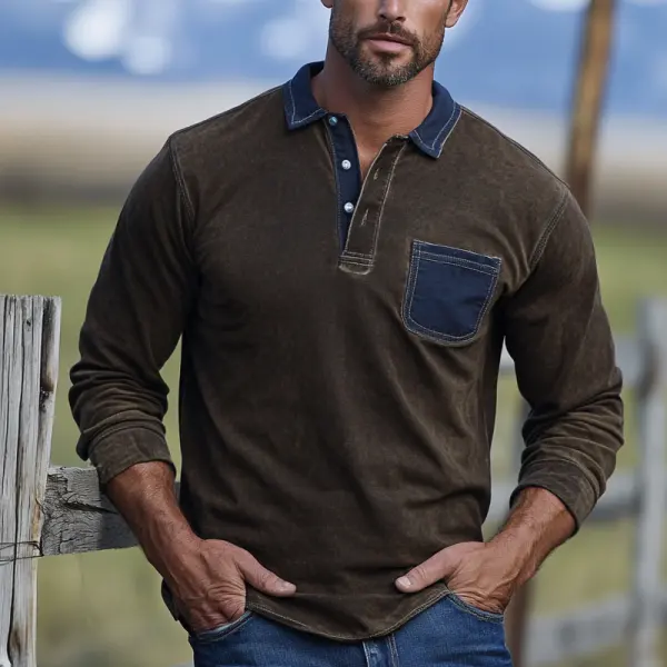 Men's Outdoor-Inspired Polo Shirt With Contrast Details - Wayrates.com 