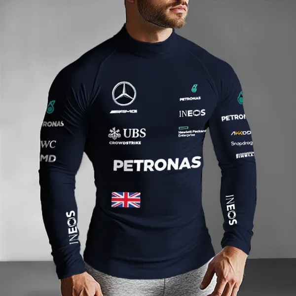 Unisex Racing Team Style Printed Slim Fit Compression Long Sleeve T-Shirt - Cotosen.chimpone.com 