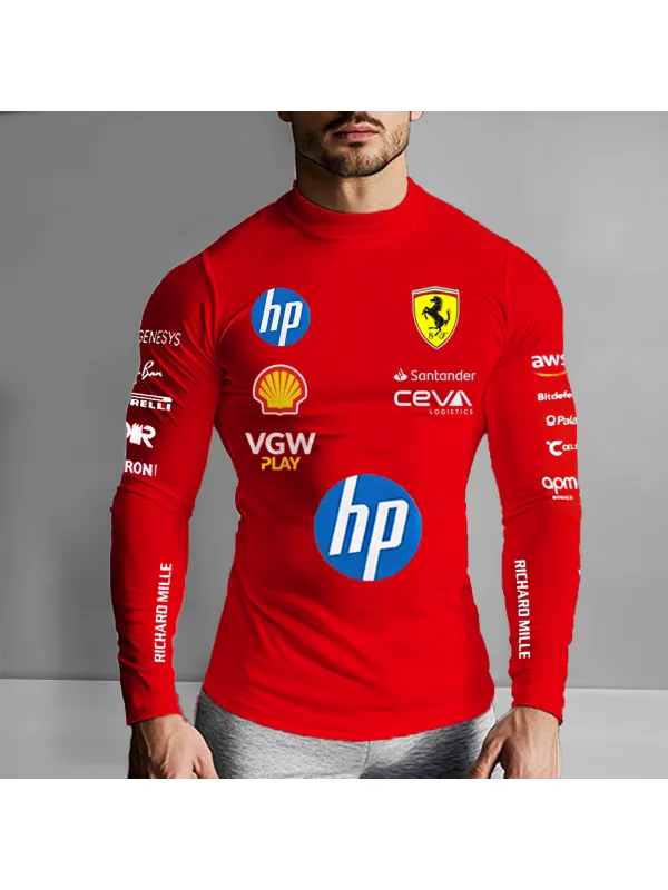 Unisex Racing Slim Compression Long Sleeve T-Shirt - Aptkoi.com 