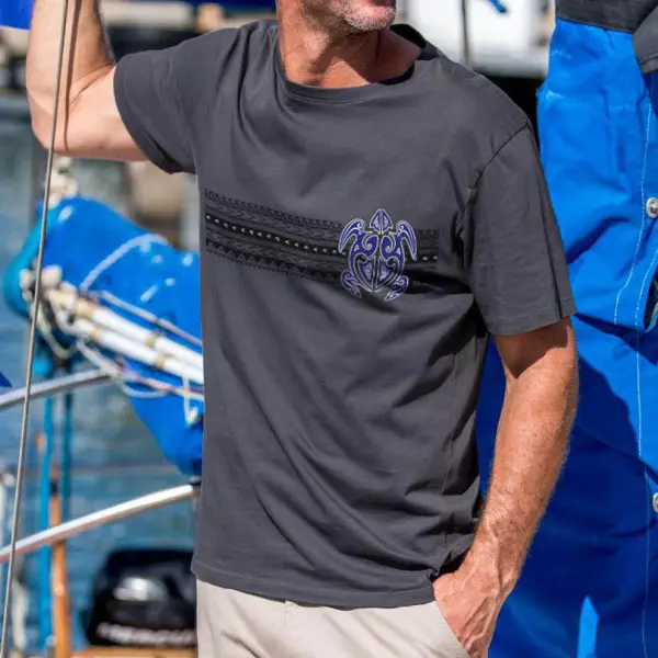 Short-Sleeve Ehukai Band Smoke Pima T-shirt-Crazy - Wayrates.com 