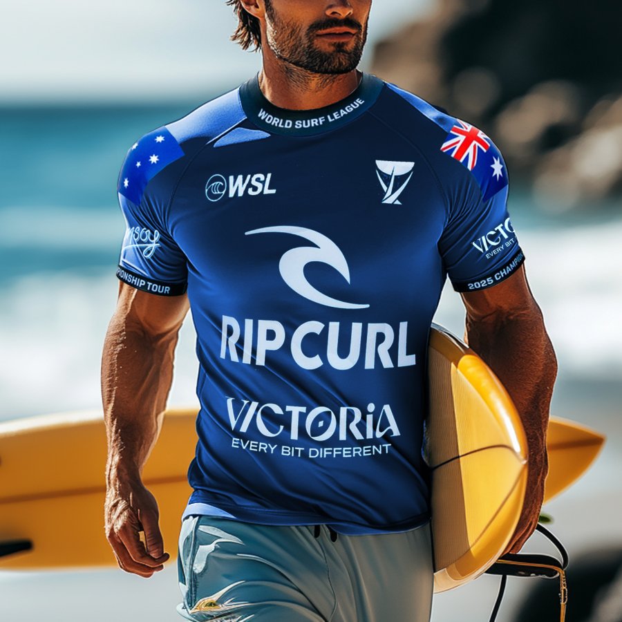

Men's Casual Pro Bells Beach Jersey T-shirt Blue