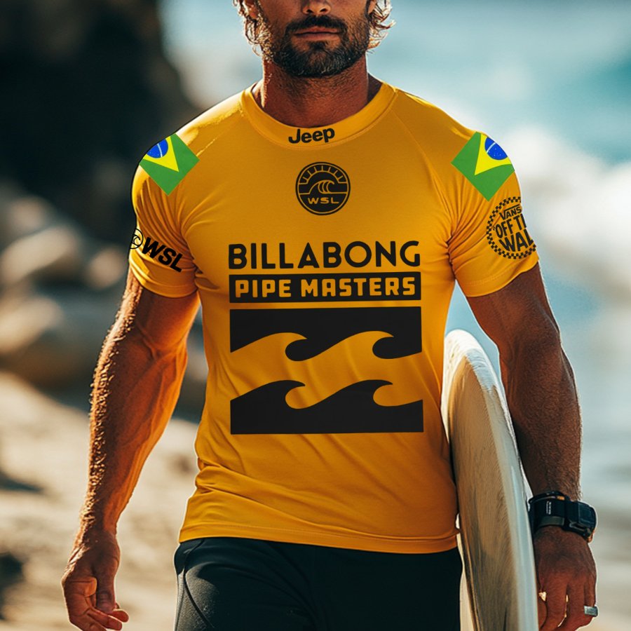 

Men's Casual Pro Bells Beach Jersey T-shirt Yellow