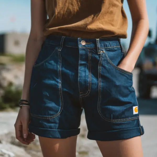 Casual Summer Outfit: High-Waisted Denim Shorts - Wayrates.com 