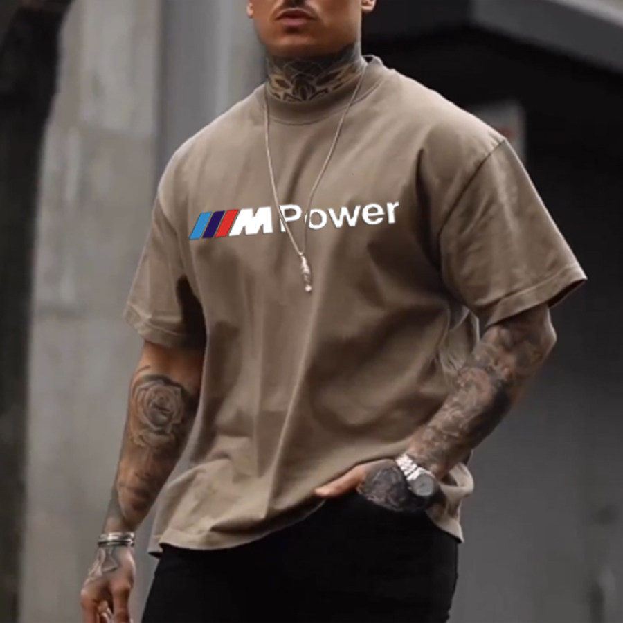 

Men's Racing Print Loose Fit T-Shirt