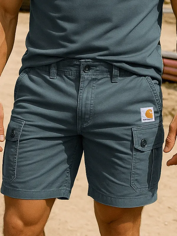 Carhartt Men's Cargo Shorts With Functional Pockets And Adjustable Waistband - Menwyx.com 