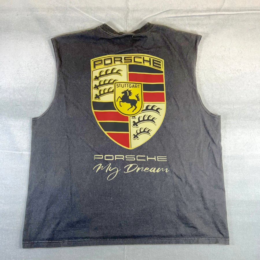 

Men's Vintage Luxury Car Print Surfing Oversized Print Tank Top