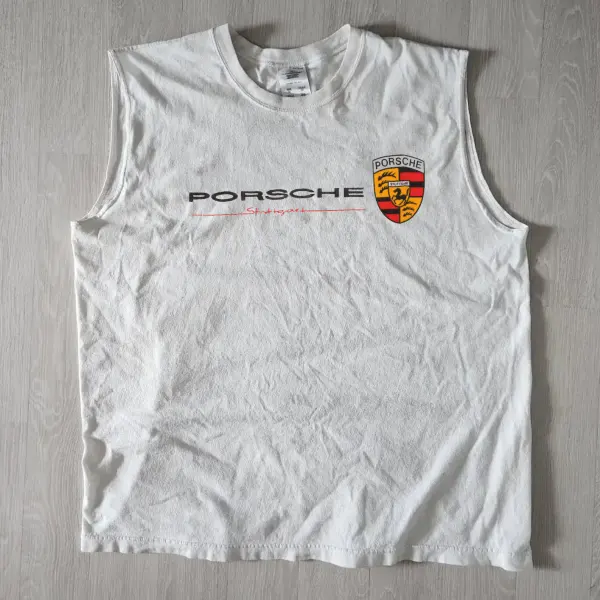 Men's Vintage Luxury Car Print Surfing Oversized Print Tank Top - Ootdyouth.com 