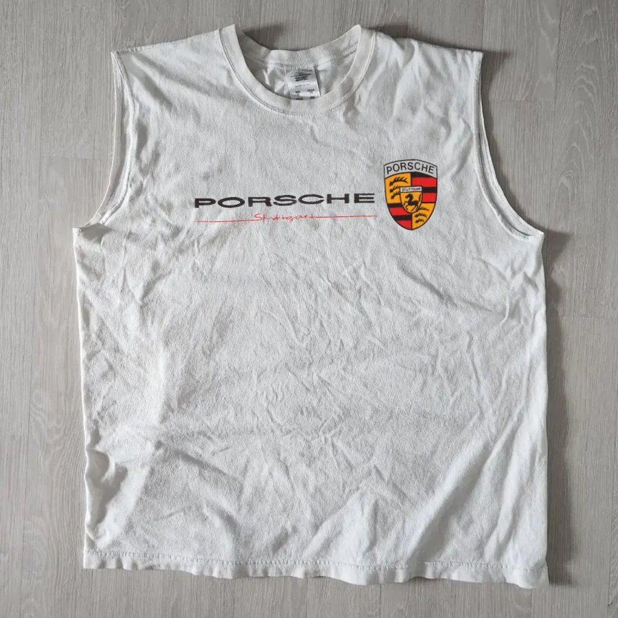 

Men's Vintage Luxury Car Print Surfing Oversized Print Tank Top
