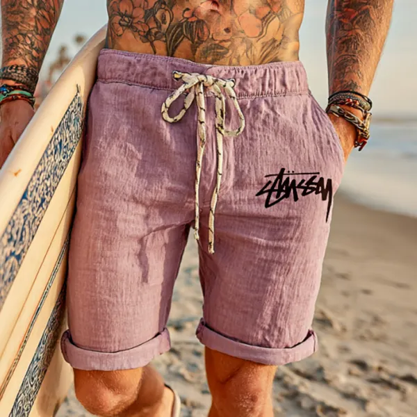 Purple Casual Shorts For Summer Beach Style - Wayrates.com 