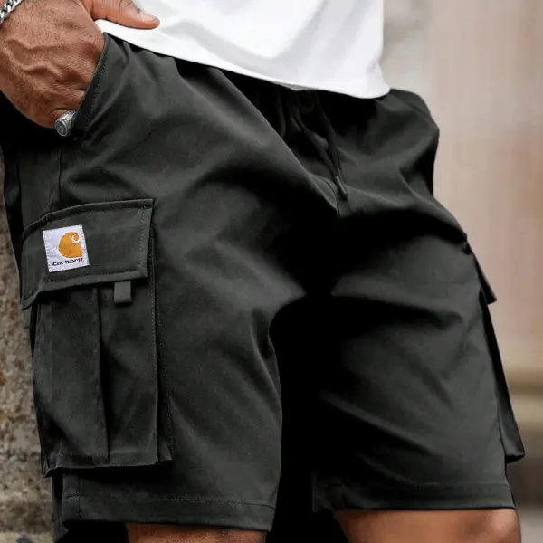Men's Cargo Shorts With Adjustable Drawstring And Large Utility Pockets - Wayrates.com 