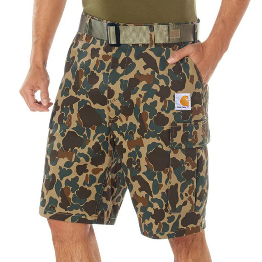 

Men's Vintage Outdoor Tactical Fred Bear Camo Military Cargo Shorts