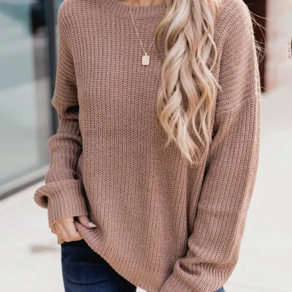 Women Chic Comfortable Warm Plain Casual Sweaters - Wayrates.com 