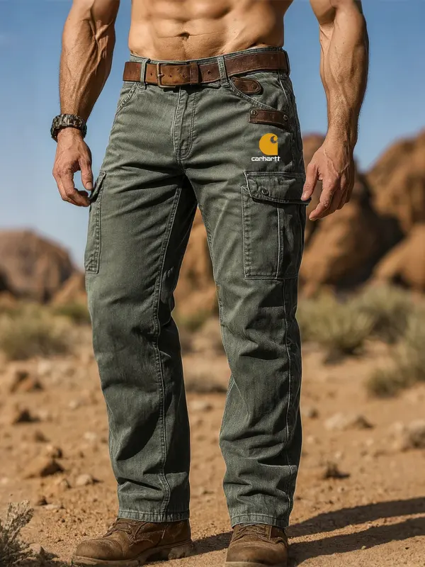 Carhartt Men's Vintage Patchwork Outdoor Multi-pocket Cargo Pants - Simplyion.com 