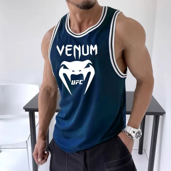 Men's Blue Sports Fitness Casual Sleeveless Vest - Wayrates.com 