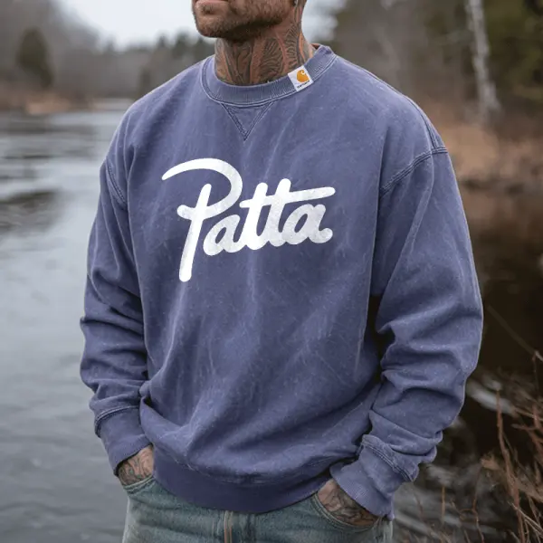 Stylish Script Logo Sweatshirt For Casual Wear - Wayrates.com 