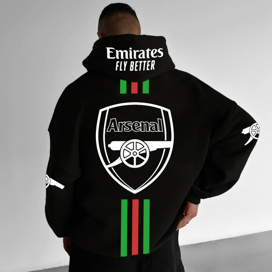 

Unisex Football Team Logo Print Jersey Casual Oversized Sweatshirt