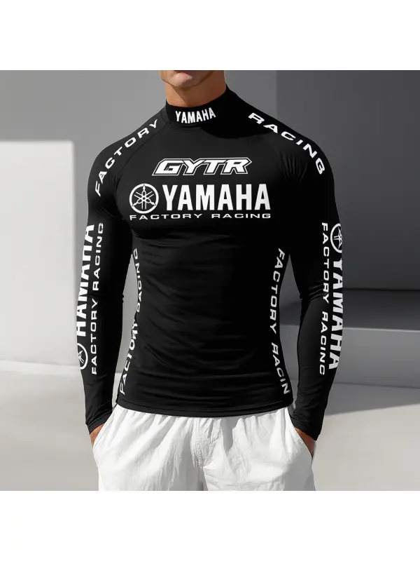 Unisex Slim Fit Long Sleeve Casual Racing Print T-Shirt - Aptkoi.com 