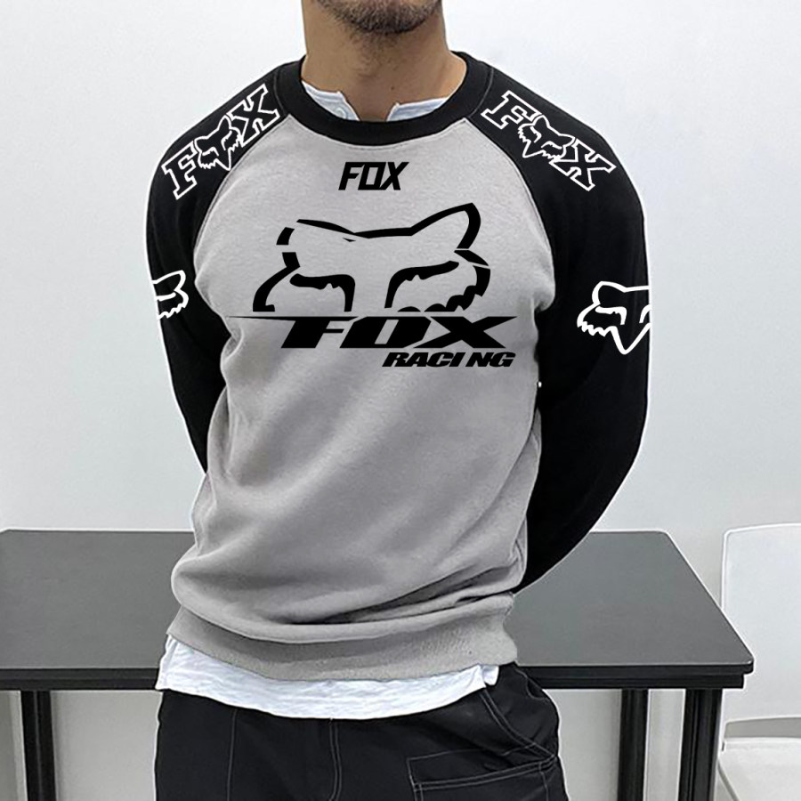 

Unisex Racing Team Contrast Raglan Sweatshirt
