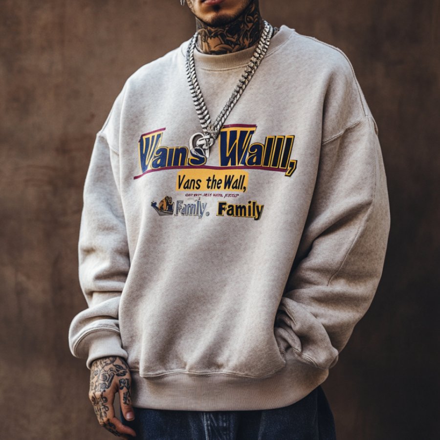 

Vintage-Inspired Graphic Sweatshirt For Casual Wear