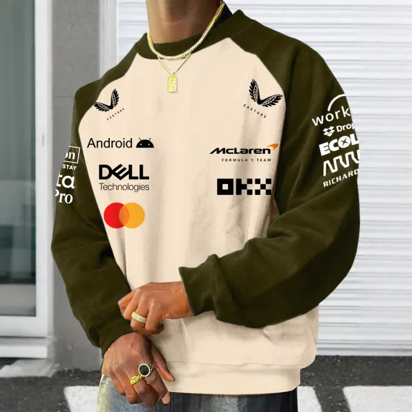 Unisex Racing Team Contrast Raglan Sweatshirt - Wayrates.com 