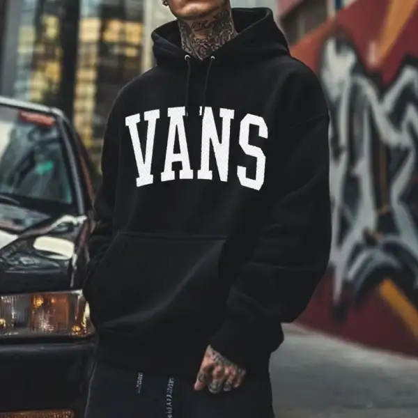Black Hoodie With Bold Logo - Wayrates.com 
