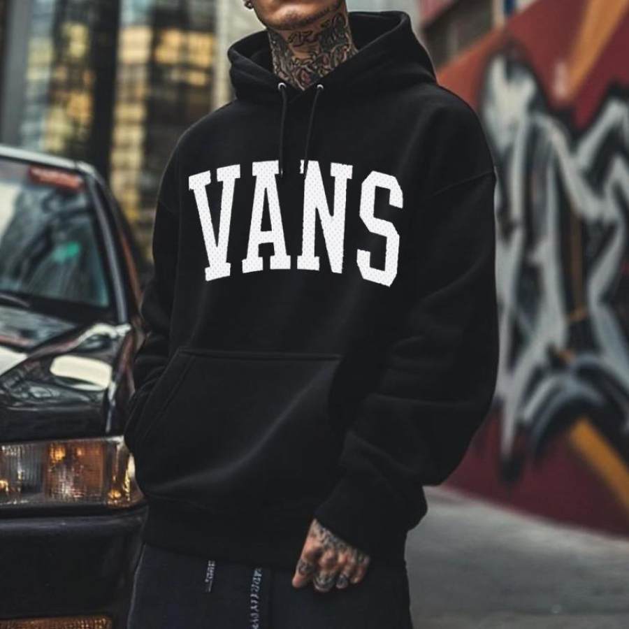 

Black Hoodie With Bold Logo