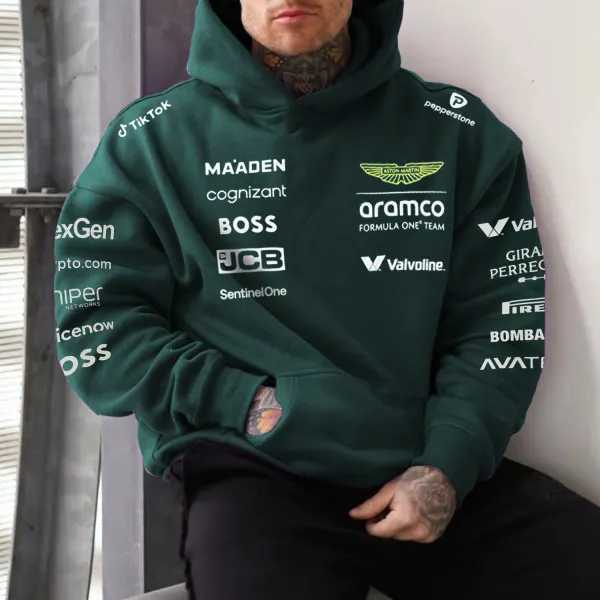 Fashionable Racing Lettering Print Oversized Hoodie - Wayrates.com 
