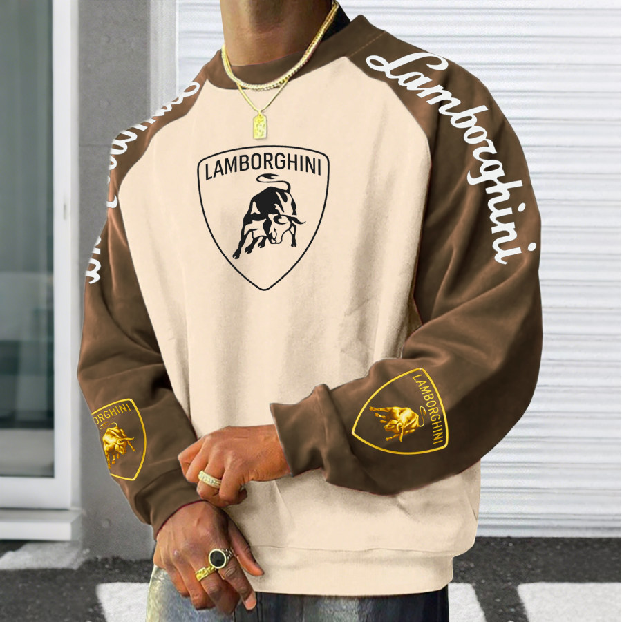 

Unisex Racing Logo Contrast Raglan Sweatshirt