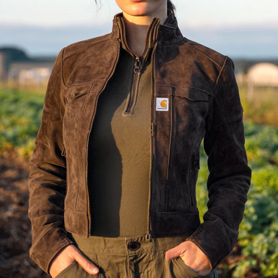 

Stylish Utility Carhartt Military Jacket For Outdoor Adventures With Multiple Pockets And Zipper Closure For Outdoor Activities