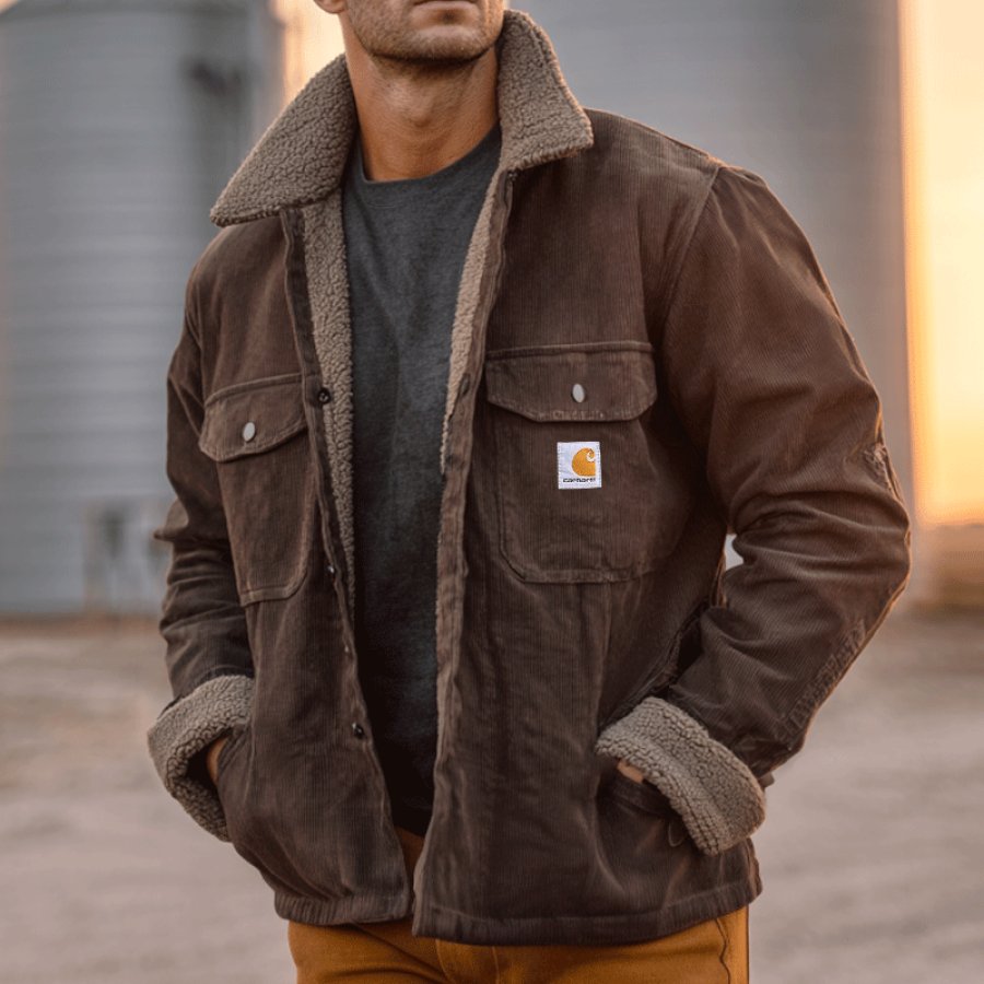 

Corduroy Jacket With Sherpa Lining Perfect For Casual And Outdoor Adventures