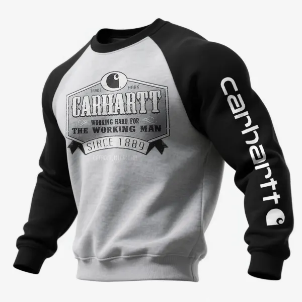 Loose Casual Contrast Color Raglan Sleeve Crew Neck Sweatshirt - Wayrates.chimpone.com 