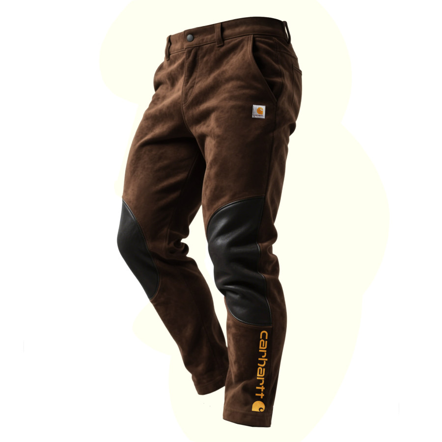 

Men's Contrasting Color-blocked Trousers